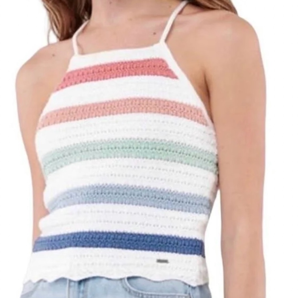 Hollister Striped Halter Tank Top